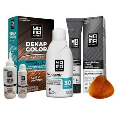 Imagem de Kit Renovação de Cor Dekapcolor 120ml com Coloração 8.4 .e OX 100ml