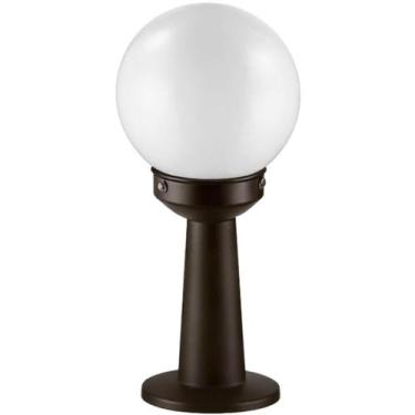 Imagem de Poste Balizador 43cm Preto Luminária Globo de Jardim Quintal Iluminaçã