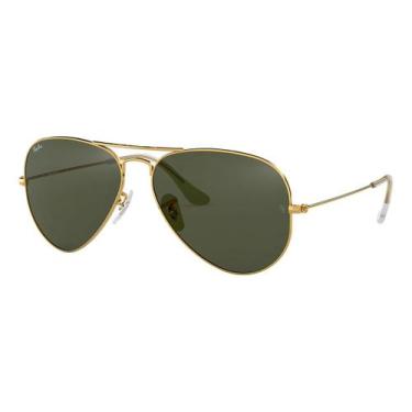 Imagem de Óculos De Sol Ray-ban Aviator Classic Tamanho Small Armação Polished G