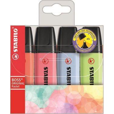 Imagem de Marca Texto Stabilo Boss Pastel com 4 Cores - 70/4-3