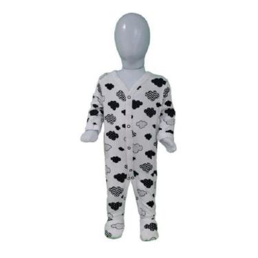 Imagem de Macacão vira pé reversível nuvens bebê masculino - Baby history, M