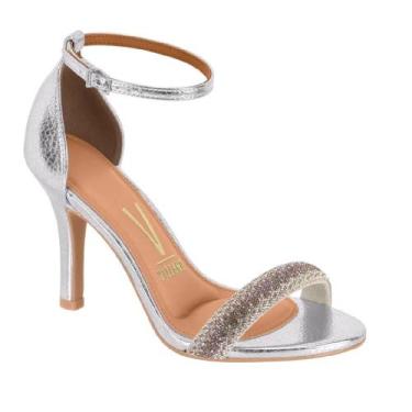 Imagem de Sandalia vizzano salto fino strass ref 6249.1103.29228, 36, Prata