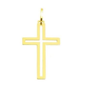 Imagem de Pingente Cruz Peso 2.30 Gramas 23 mm Ouro18 Kilates - Pingente Ouro 18