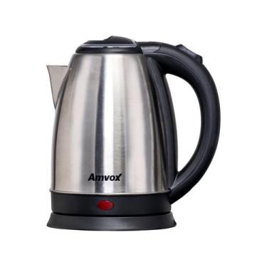 Imagem de Chaleira Elétrica Amvox Akl 0150 Inox 1,8l Ferve 220v, Inox e Preto, 2