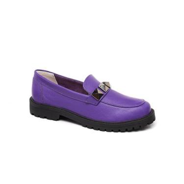 Imagem de Mocassim Floré em couro 6604 - Violeta, 36, Feminino, Lilás