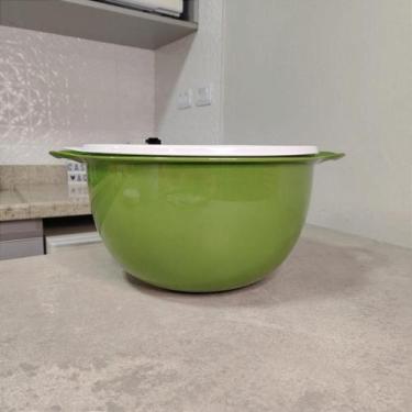 Imagem de Mega Criativa Tupperware 10 Litros Verde com Tampa Branca