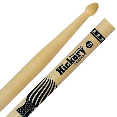 Imagem de Baqueta Liverpool American Hickory Series 2B Clássica HY-2BM Ponta de 