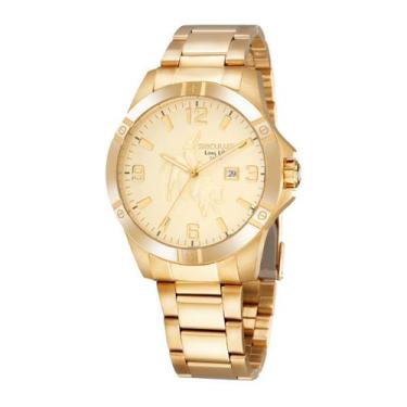 Imagem de Relógio Seculus Masculino Country Aço Dourado 5ATM 45mm 44018GPSVDA1
