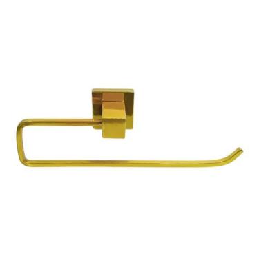 Imagem de Porta Toalha de Rosto Quadrus Dourado - Montelar Acabamentos