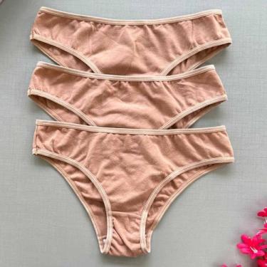 Imagem de Calcinhas 100% Algodão Kit 3 Pçs Calçola Lingerie Básica Dia Revenda A