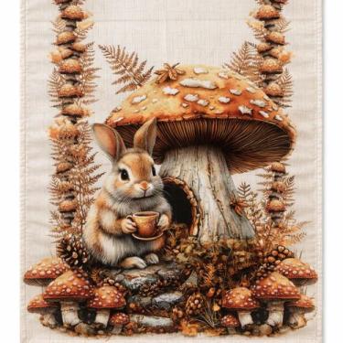 Imagem de Trilho de mesa 1,43x46cm pascoa cogumelos - GNJ HOME DECOR