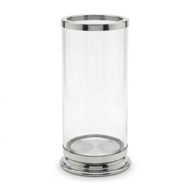 Imagem de Castiçal e Porta Vela em Vidro e Alumínio 18cm - Tadicional Copo - Tur