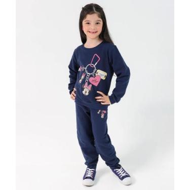 Imagem de Calça Infantil Moletom Flanelado Minnie Tam 4 a 10 Azu-74063 - Disney,