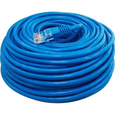 Imagem de Cabo De Rede/Informatica Patch Cord Utp Azul 30M Com Conector Rj45 - D