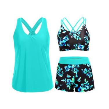 Imagem de Maiô Holipick Tankini 3 Peças Controle de Barriga XL
