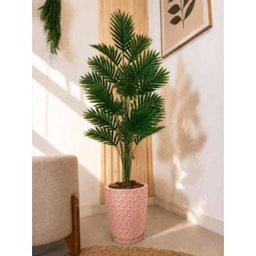 Imagem de Palmeira Artificial Grande Com Vaso Polietileno Completo - - PlantaImp