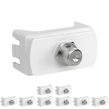 Imagem de 9 Módulo Soquete Coaxial Para Antena Tv Schneider Miluz - Branco