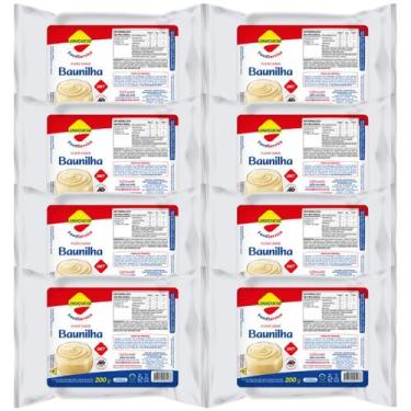 Imagem de Kit 8 Unid. Pudim Lowçucar Zero Açucares Sabor Baunilha 200g