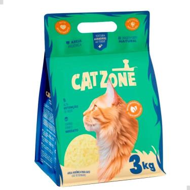 Imagem de Areia Higiênica para Gato Proauto Cat Zone Natural Creme 3KG 1 Unidade