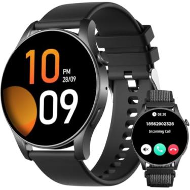 Imagem de Relógio Smartwatch Feminino e Masculino Unissex 1,43" AMOLED Touchscreen, 2 Pulseiras Inclusas, Bluetooth para Atender e Fazer Chamadas, IP67, Compatível com Android e iOS