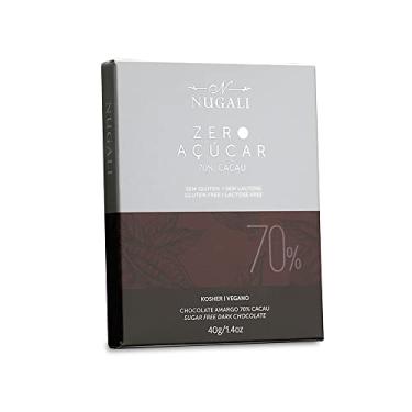 Imagem de Tablete Chocolate Zero Açúcar Amargo 70% Vegano 40g Nugali