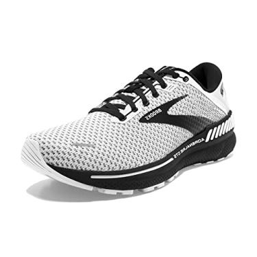 Imagem de Brooks Tênis de corrida masculino Adrenaline GTS 22, Branco/cinza/preto, 10