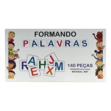 Imagem de Jogo Educativo Alfabeto Móvel Formando Palavras mdf Madeira - Mega Impress