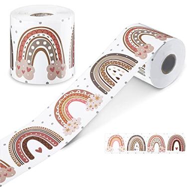 Imagem de Zonon Borda de quadro de avisos para sala de aula, quadro de avisos, 1,8 m, bordas retas guarnição de sala de aula ou decoração escolar em casa (arco-íris)