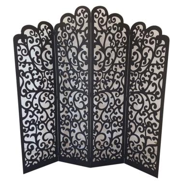 Imagem de Biombo 4 Folhas 172X180cm Mdf Modelo 21 Rustico Vazado