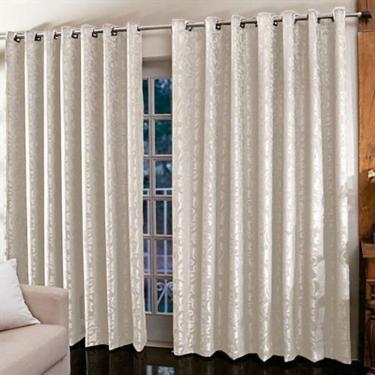 Imagem de Cortina Jacquard 3,00 x 2,30 para sala/quarto - Bege claro