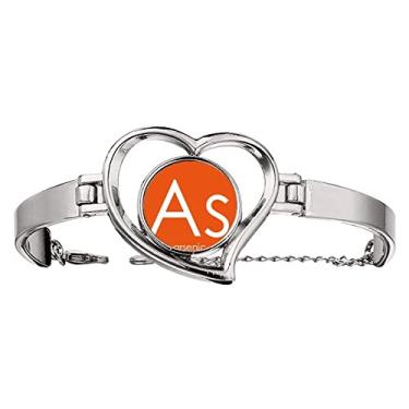 Imagem de N/A N/A Quadro de menstruação Chestry Elements Semetal Arsenic As Bracelet Heart Jewelry Wire Bangle, medium, metal