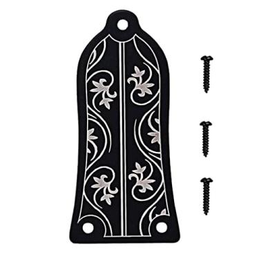 Imagem de simhoa Placa de cobertura com haste de treliça durável com parafuso para guitarras Les Paul/Epiphone preta
