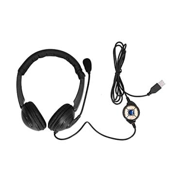 Imagem de Shanrya Fone de ouvido, fone de ouvido com cancelamento de ruído multiuso com microfone para webinar para centrais de chamada