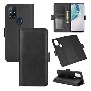 Imagem de YUNCHAO Caixa de telefone Para OnePlus Nord N10 5G Dual-Lado Magnético Fivela Horizontal Caixa De Couro Flip Com Holder & Cart Slots & Carteira capa para celular