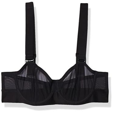 Imagem de DKNY Sutiã feminino Sheers conversível sem alças, Preto, 32C