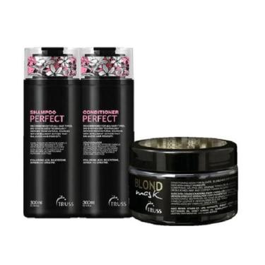Imagem de Truss Perfect Kit Shampoo Condicionador 300ml E Mascara Blond 180G