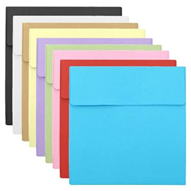 Imagem de Generic 100 Pcs Envelopes Coloridos Envelopes de Cartão de Presente Mini Quadrado Convite Bolso Envelopes de Cartão de Saudação Kraft Mailing Sacos de Documentos para Carta Dinheiro