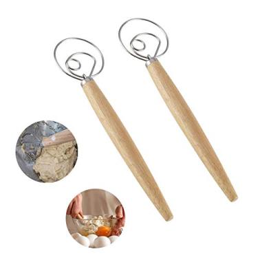 Imagem de ROARINGWILD Dough Whisk Stainless Steel Bread Mixer Hand Mixer for Bread Cookie Dumpling Pizza Dough Baking Tool Baking Beginners and Cake Lovers