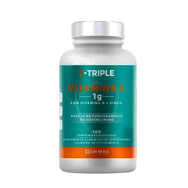 Imagem de Divina Pharma C-Triple - Vitamina C 1G + Zinco 10Mg + Vitamina D 400Ui X 100 Comprimidos