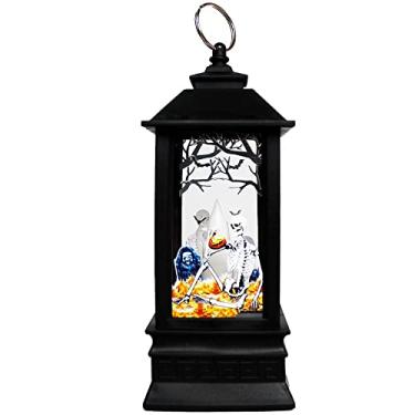 Imagem de Lanterna de Halloween com LED Laranja