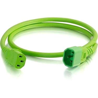 Imagem de C2G/Cables to Go 17522 C13-C14 Extensão de energia, 14 Awg, Verde, 3ft