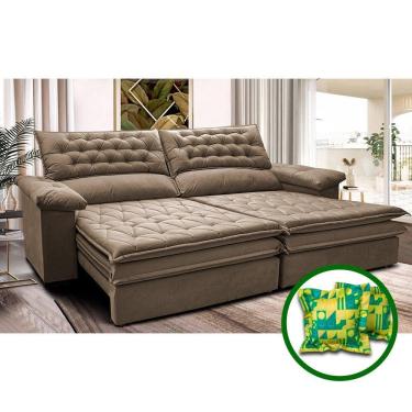 Imagem de Sofá Retrátil e Reclinável 2,32m Molas Ensacadas Cama inBox Alemanha. com Viscoelástico Velusoft