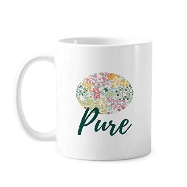 Imagem de Caneca de cerâmica para pintura de plantas, folhas multicoloridas, xícara de porcelana de café, utensílios de mesa