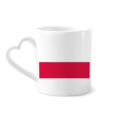 Imagem de Caneca com bandeira nacional da Polônia Europa país caneca café cerâmica copo de coração de vidro