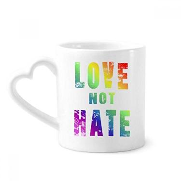 Imagem de Caneca LGBT Bandeira Lésbica Gay Arco-íris Café Cerâmica Copo de Coração de Vidro