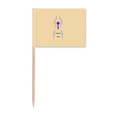 Imagem de Garfo arma marinha mar art déco presente moda palito bandeiras marcador decoração de festa