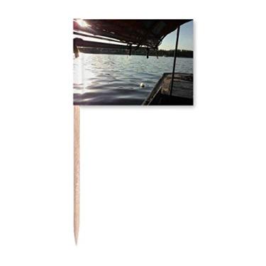 Imagem de Pescador Light Art Deco Presente Fashion Palito de Dente Bandeira Marcador Topper Decoração de Festa