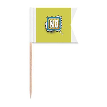 Imagem de Dialog Bubble Sem Palavras Art Deco Presente Moda Palito Bandeiras Marcação para Bolo Festa Prato de Queijo