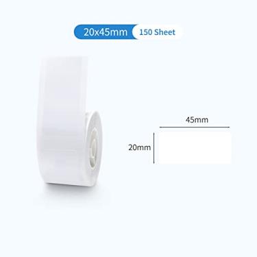 Imagem de LUGU o Térmico Papel de Etiqueta pa Impresso de Etiquetas D101 Código de Bar s Preço Tamanho Nome Etiquetas em B nco À Prova D' Água Resistente a sgos 20x45mm 150folhas/rolo pa