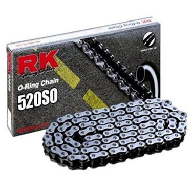 Imagem de RK Racing Chain 520-SO-88 (série 520) Aço 88 Link tradicional Street e off-road O-ring Chain com ligação
